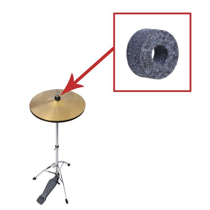 12pcs Cymbal Felts Hi-Hat Clutch Felt Drum Set Cymbal Stand