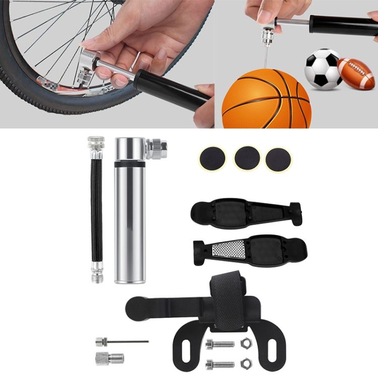 Bicycle Pump + Plastic -free Tire Patch + Tire Lever