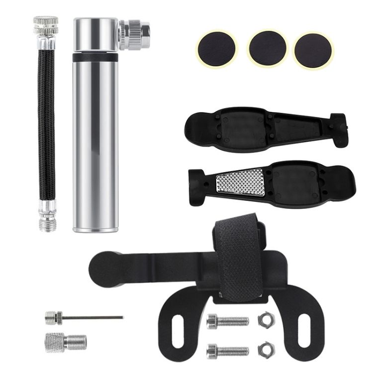 Bicycle Pump + Plastic -free Tire Patch + Tire Lever