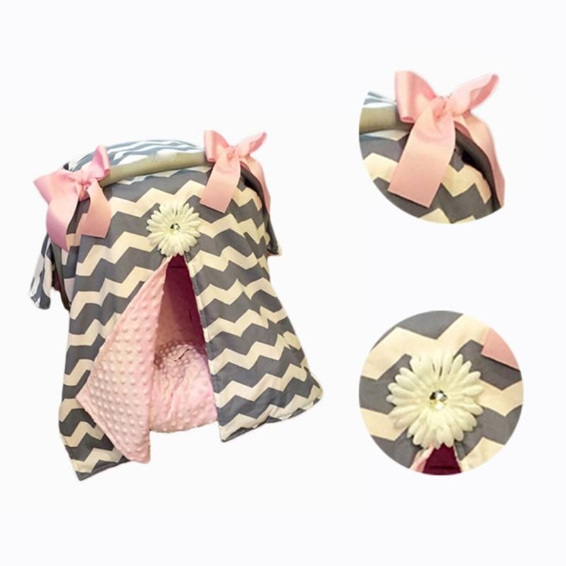 Baby Car Seat Blanket Cover Bow Newborn Baby Girls Soft