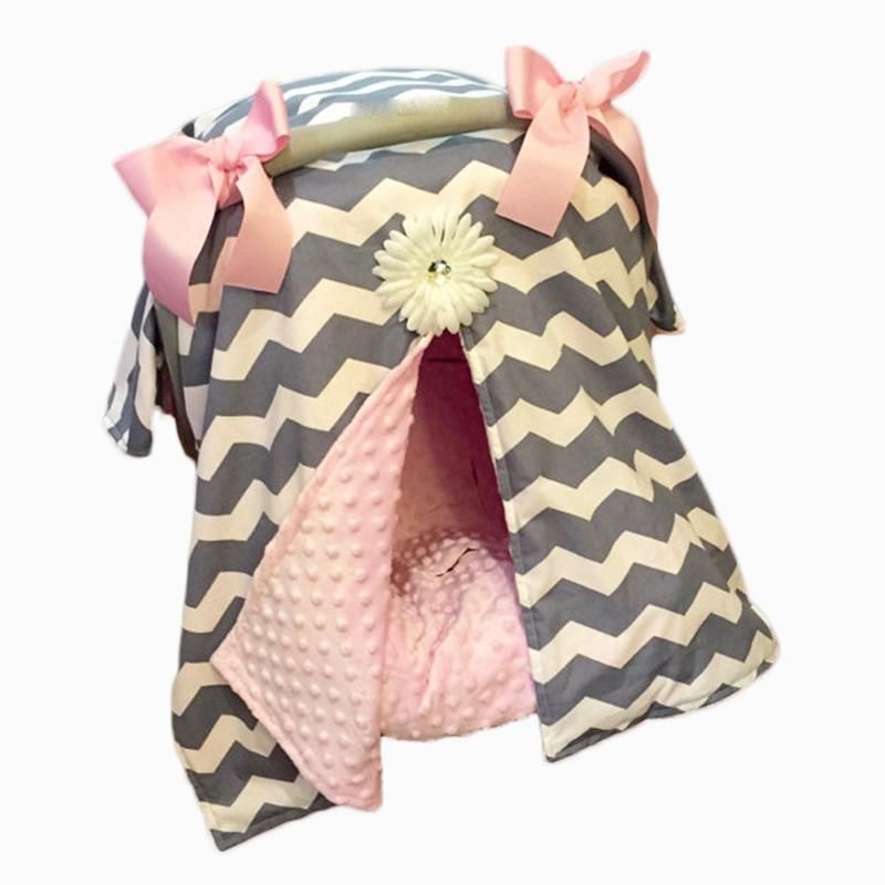 Baby Car Seat Blanket Cover Bow Newborn Baby Girls Soft