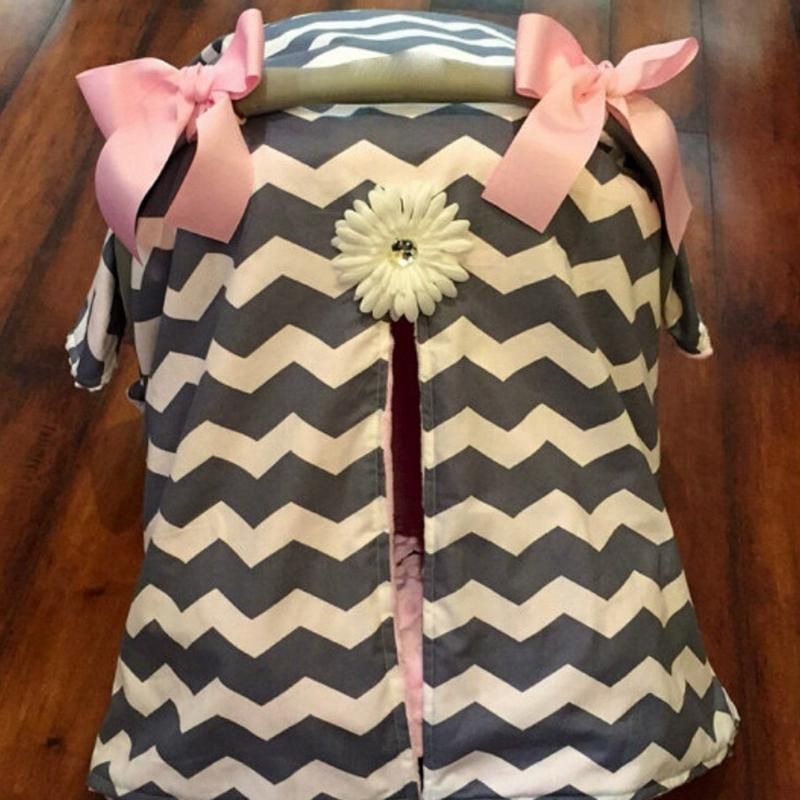 Baby Car Seat Blanket Cover Bow Newborn Baby Girls Soft