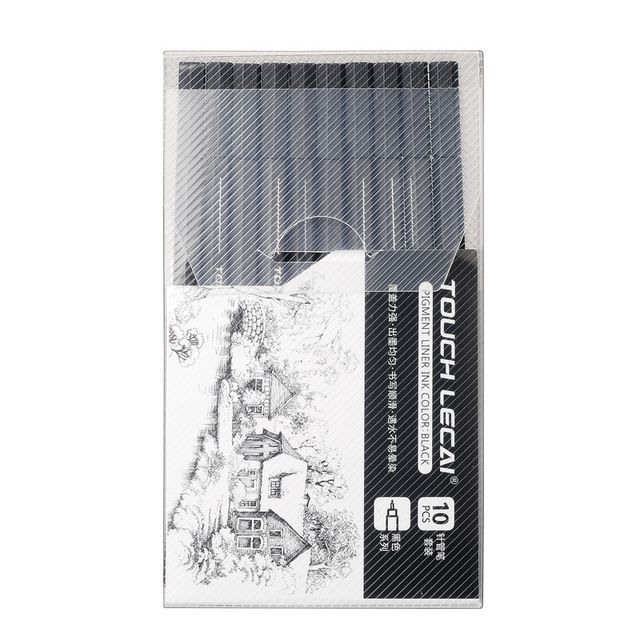 10 Pcs Waterproof Needle Drawing Sketching Pens Ca