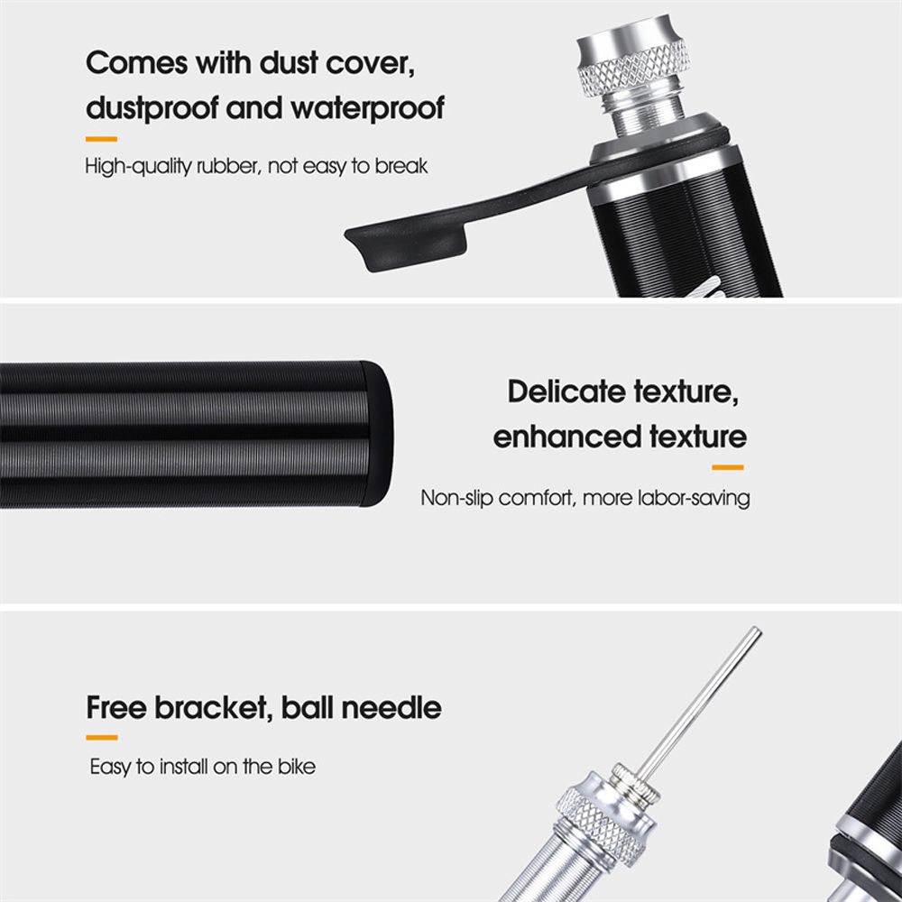 Aluminum Alloy 130PSI Foot Bicycle Tire Pump Portable