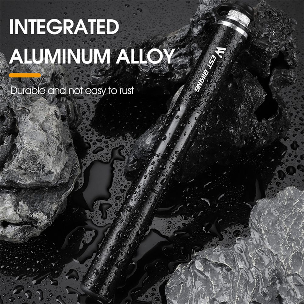 Aluminum Alloy 130PSI Foot Bicycle Tire Pump Portable