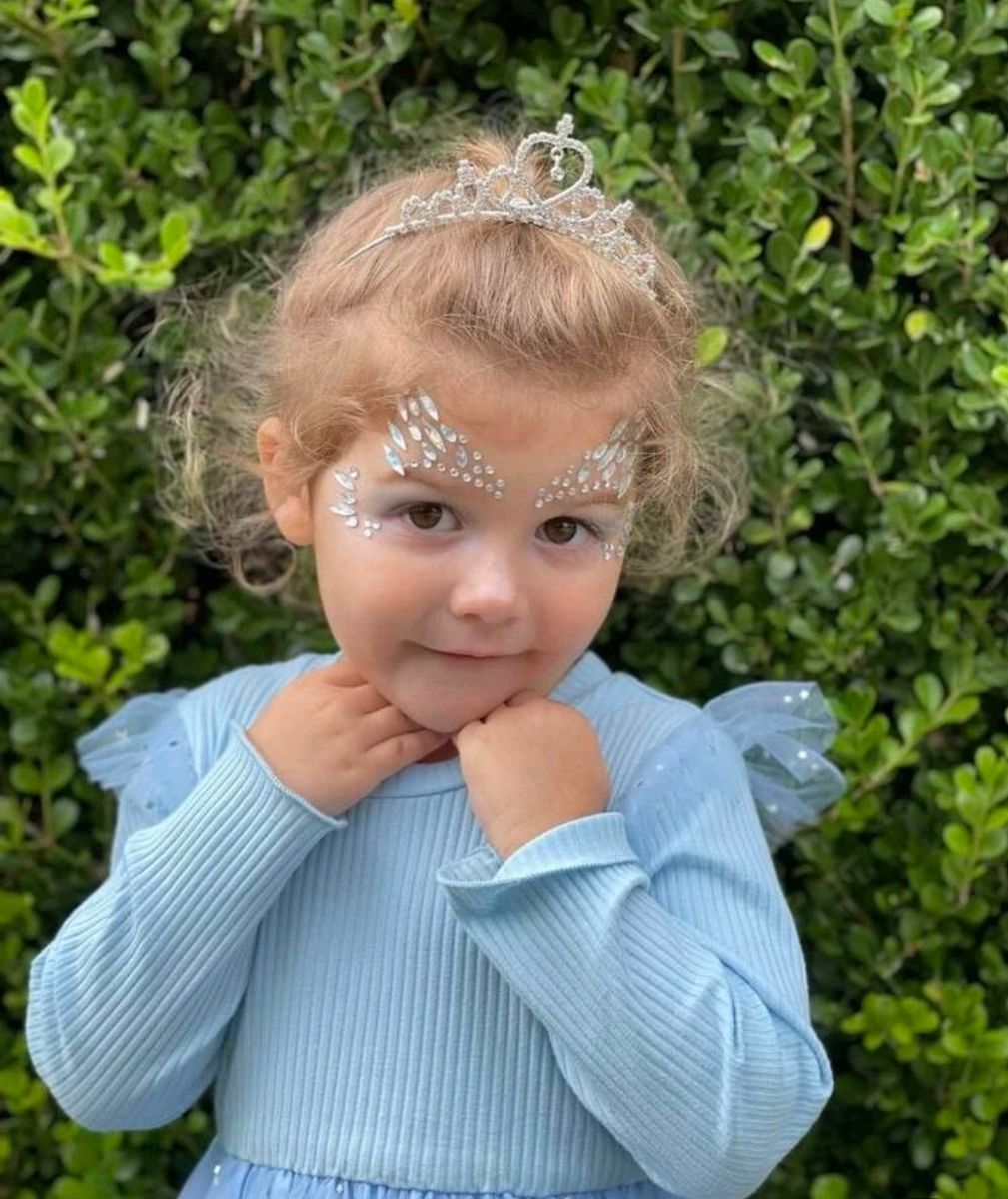 Princess Crystals Rhinestone Tiara Crown -Silver