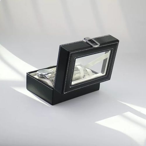 3 Slot Leather Watch Box Display Case Organizer