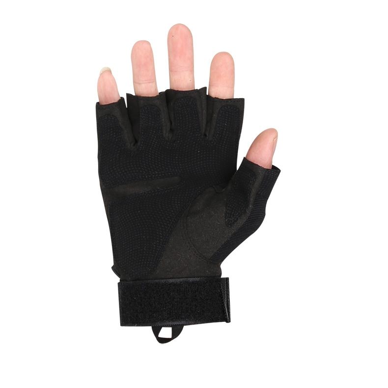 Tactical Gloves Military Army Airsoft Cycling Gloves Outdoor Sports Shooting Camping Hiking Knuckle Half Finger Gloves- Black