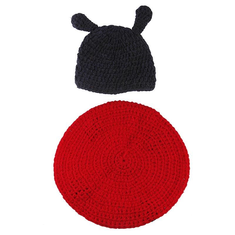 Ladybug Baby Costume Prop Beanie Animal Hat Cap 0-6 Months