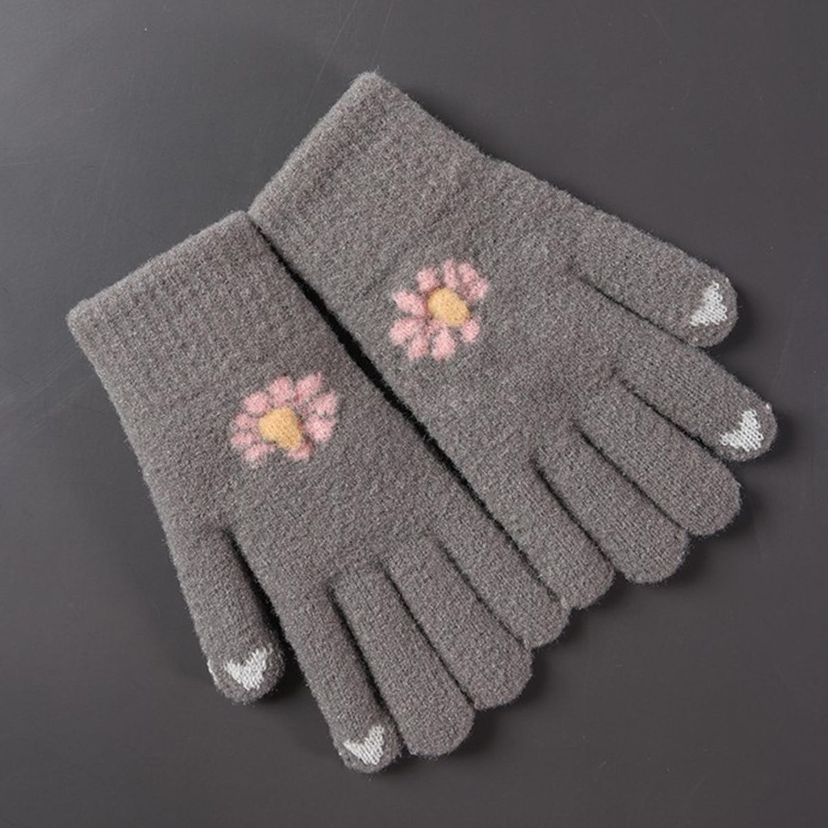 1 Pair Ladies Winter Thermal Girls Cycling Bike Grey