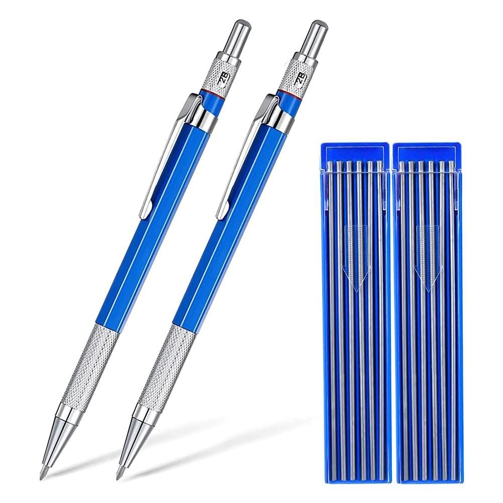 Welders Pencil with 12Pcs Round Refills, 2.0 mm for Pipe