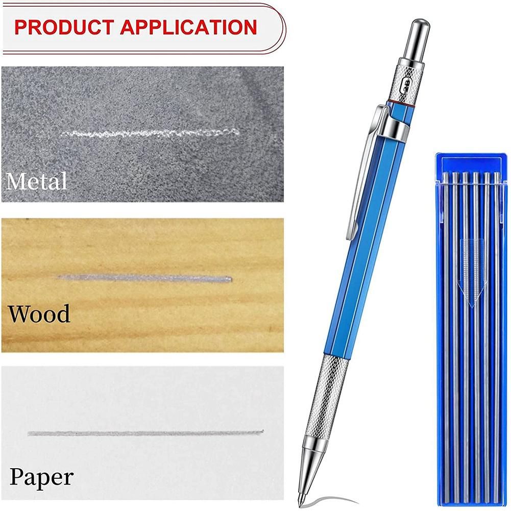 Welders Pencil with 12Pcs Round Refills, 2.0 mm for Pipe