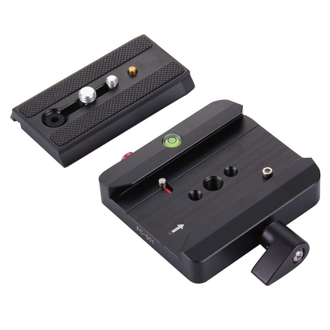 Fittest FC-501 Quick Releaseembly Aluminium Alloy Clamp Adapter With Quick Release Sliding Plate For Manfrotto Tripod 577 Replacement