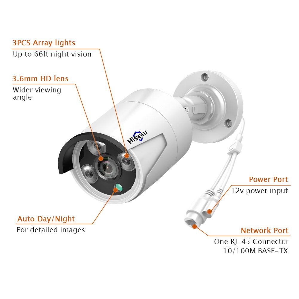 1080P POE IP Camera Outdoor Waterproof Home Security Camera