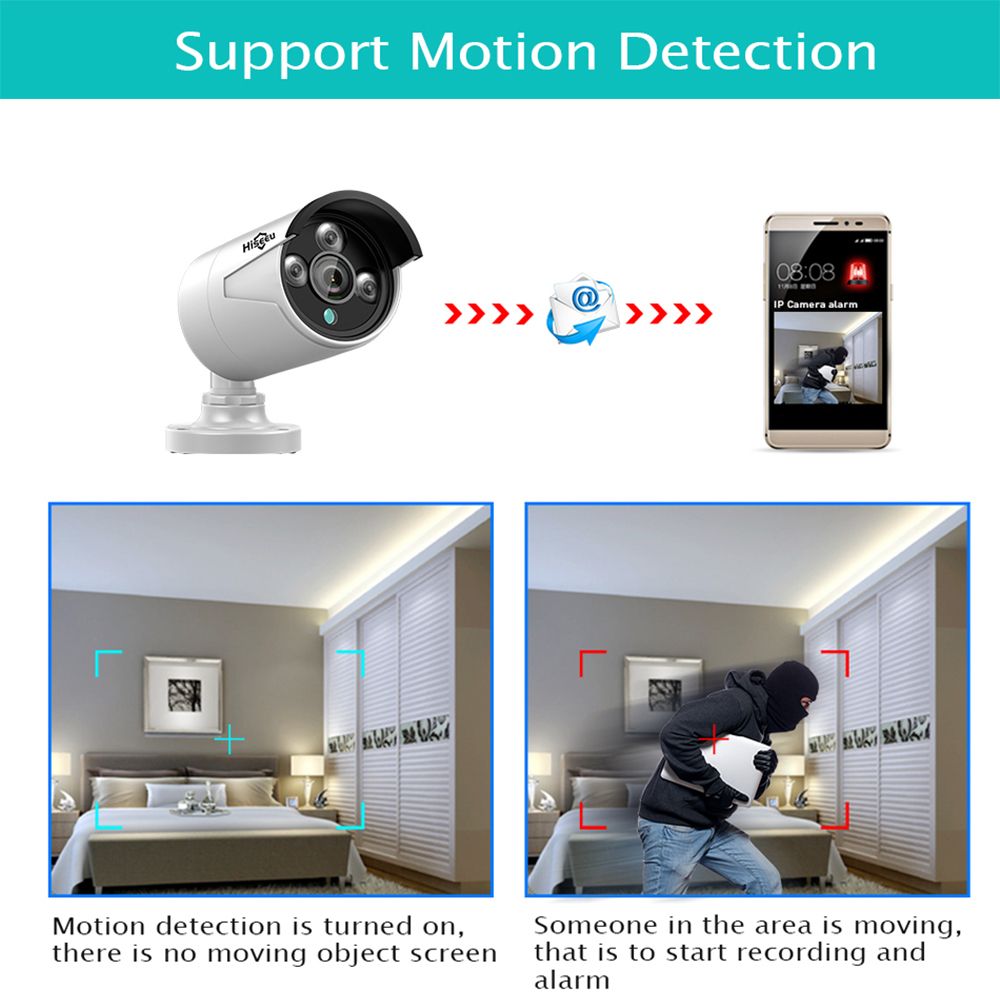 1080P POE IP Camera Outdoor Waterproof Home Security Camera