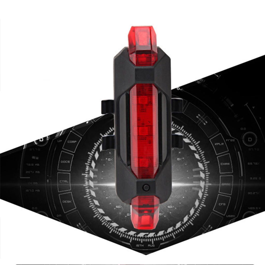Bike LED Rear Light Cycling USB Rechargeable High Brightness Red