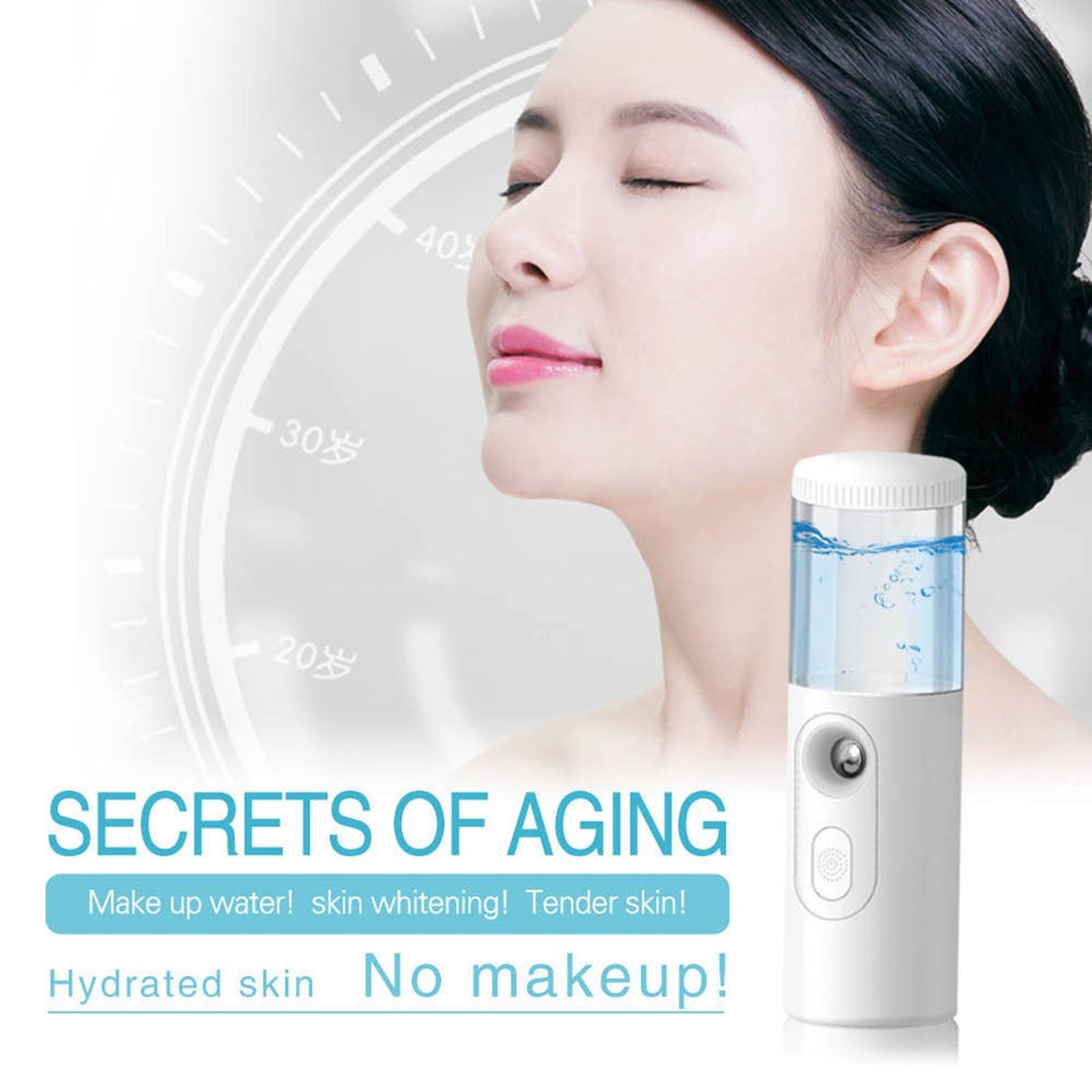 Handheld N-ano F-acial Mist Sprayer Face M-oisturizing Tool