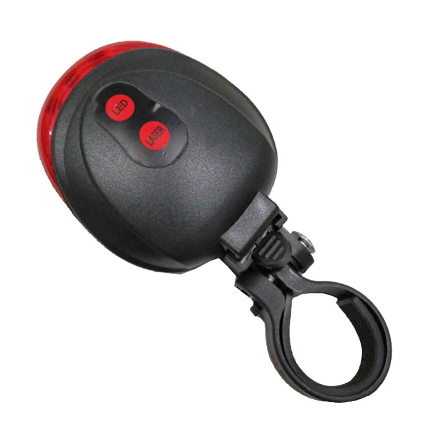 Compact Bike Laser Light 5-LED Back Taillight Warning Lamp Safety Gear