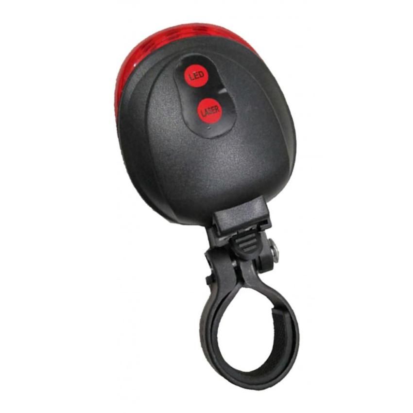 Compact Bike Laser Light 5-LED Back Taillight Warning Lamp Safety Gear