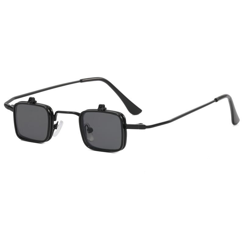 2023 New Steam Small Square Box Clamshell Sunglasses Retro Trend Stylish Sunglasses Men's and Women's Sunglasses