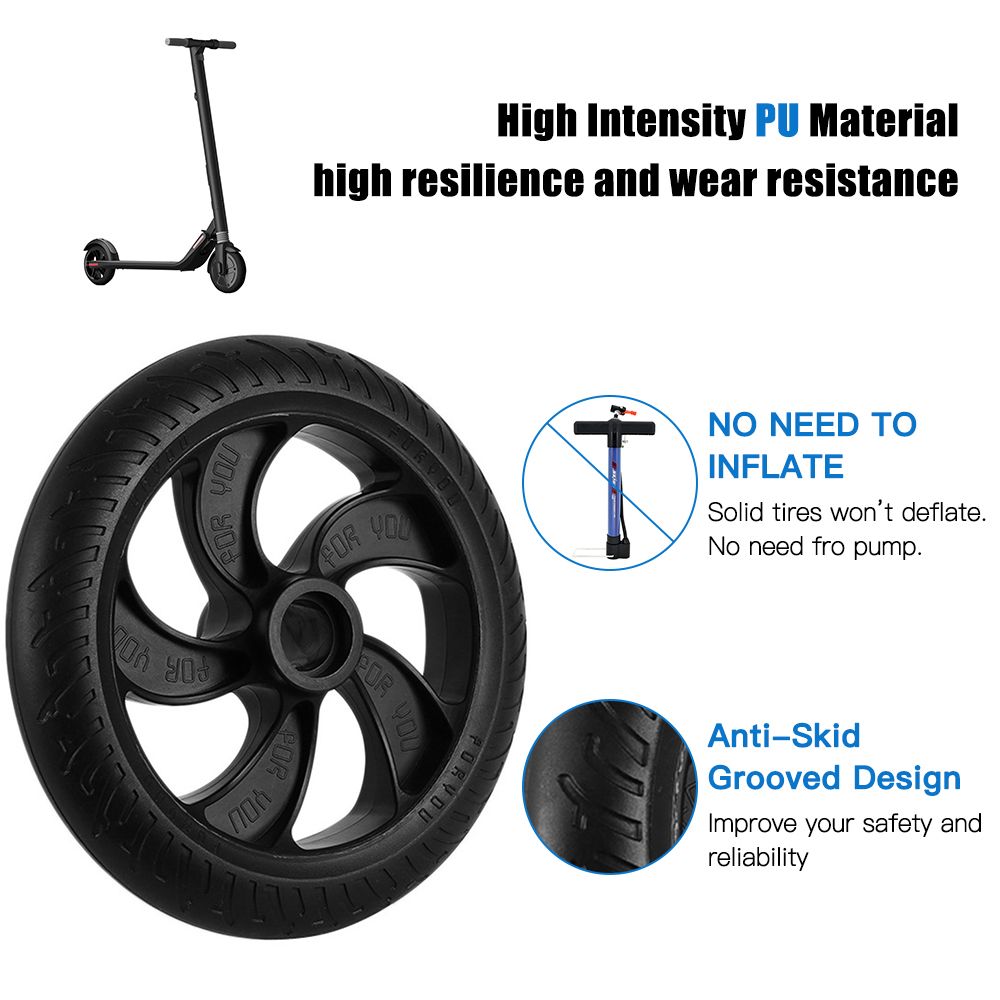 8in Solid Tire Electric Scooter Solid Tire PU Tire Shock