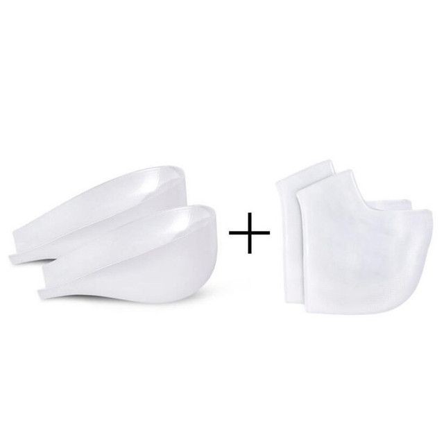 Silicone Invisible Height Increase Insole 1.5CM 2.5CM 3.5CM Lift Upgrade Soft Socks Shoes Pad For Men Women Taller Cushion(#white)