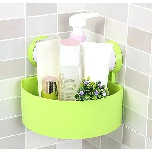 Triangular Bathroom Shelf - Green