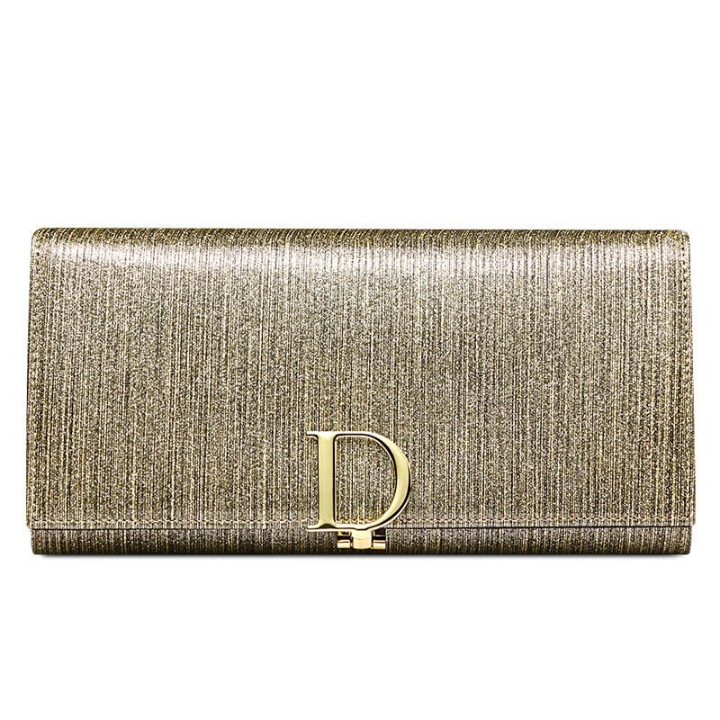 Wallet Women  Leather Long 3 Fold Cellphone Purse Female Clutch Ladies Wallets Cow Leather Big Capacity Coin Money Bag-Light Gold