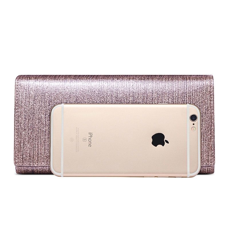 Wallet Women  Leather Long 3 Fold Cellphone Purse Female Clutch Ladies Wallets Cow Leather Big Capacity Coin Money Bag-Light Gold