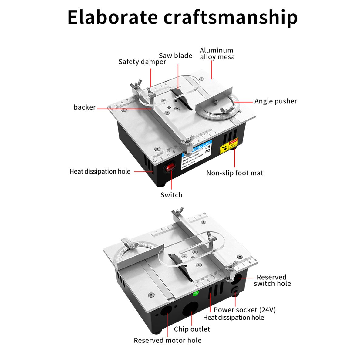 Mini Table Saw Electric Small Bench Saws Desktop Saw