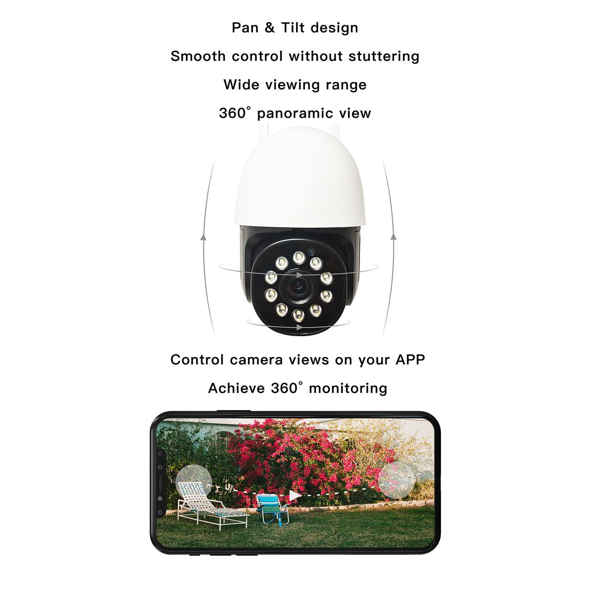 Home Security Camera Baby Monitor Camera Wall Mount 3MP HD