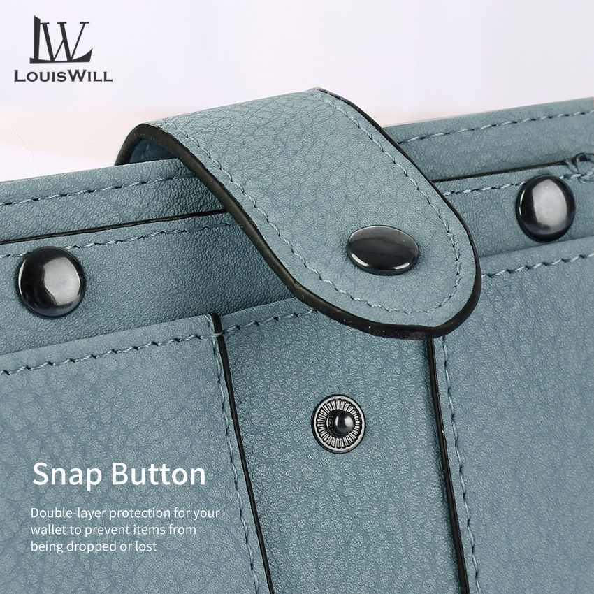 LouisWill Women Fashion Frosted Wallets Three-fold Handbags