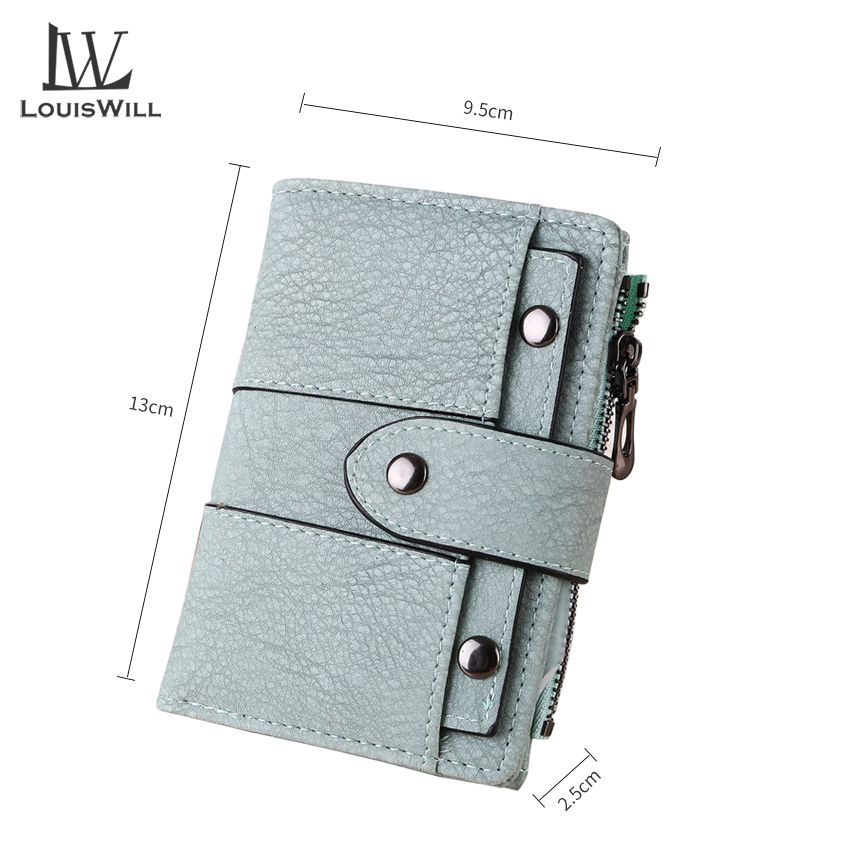 LouisWill Women Fashion Frosted Wallets Three-fold Handbags