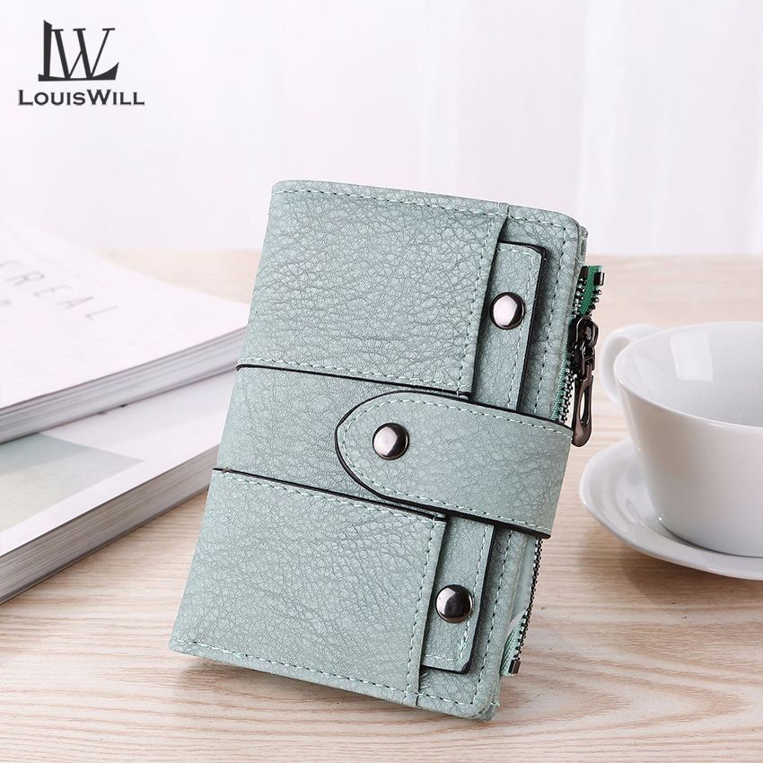 LouisWill Women Fashion Frosted Wallets Three-fold Handbags