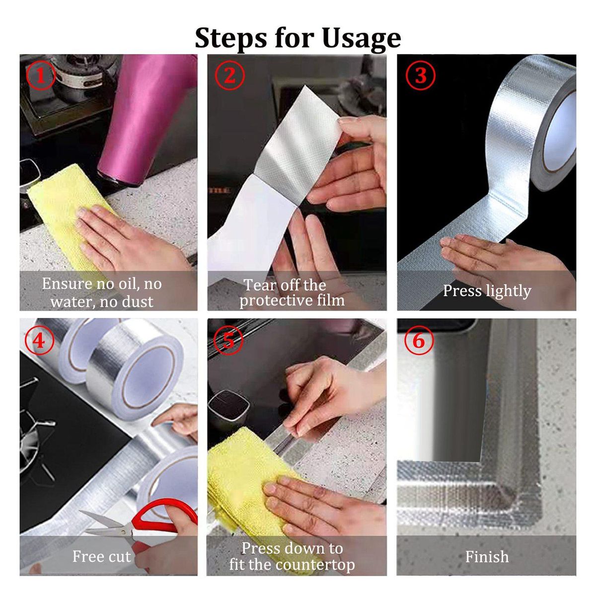 Glass Fiber Cloth Aluminum Foil Tape 59Mil Thick High Temperature Insulation Adhesive Metal Duct Tape1 Pack