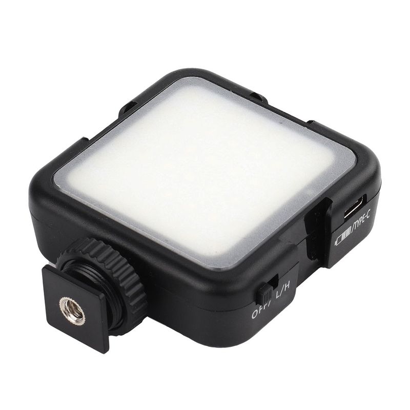 Portable Fill Light With 42-LED Mini Lamp Beads 6000K-Black