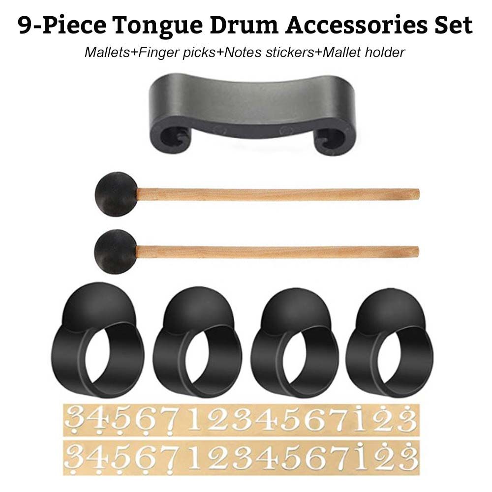 9-Piece Tongue Drum Accessories Set Tank Drum Attachments