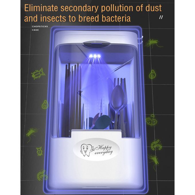 UV Sanitizer Box Ultraviolet LED Light Sterilizer For Phones White