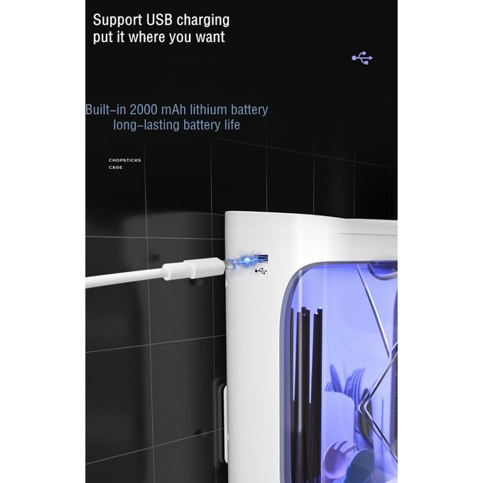 UV Sanitizer Box Ultraviolet LED Light Sterilizer For Phones White