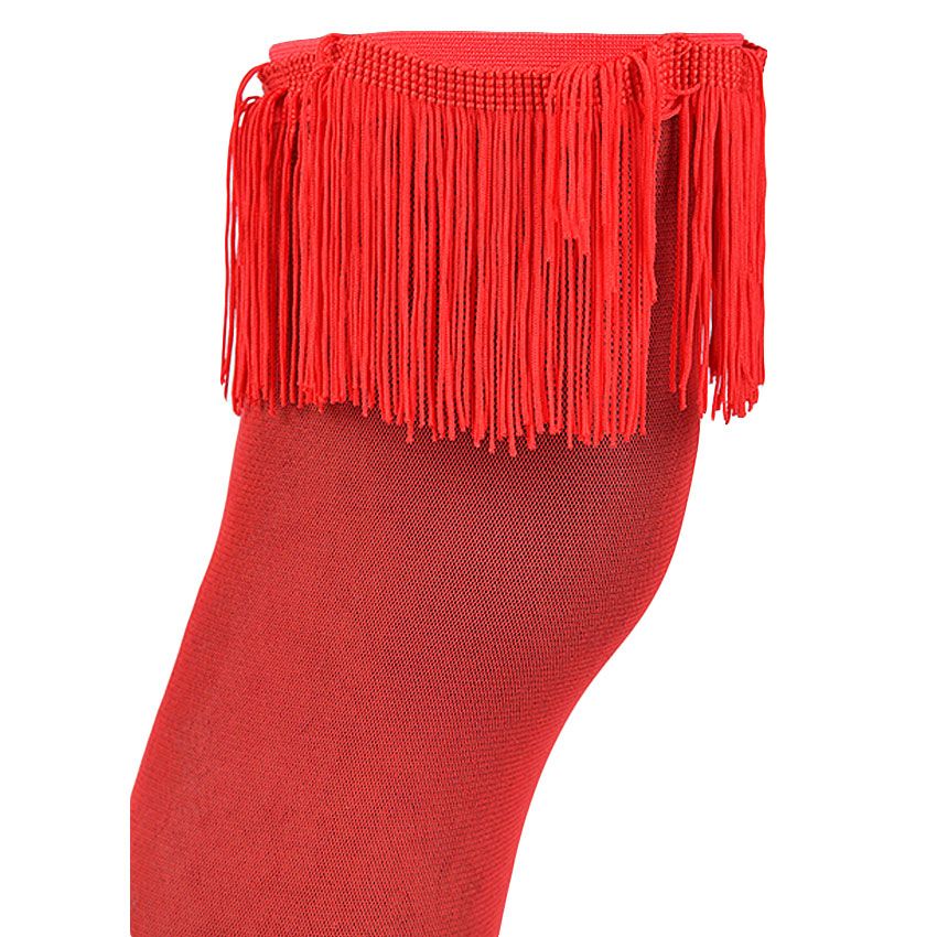 Wild Pair Thigh High Over The Knee Fringe Socks
