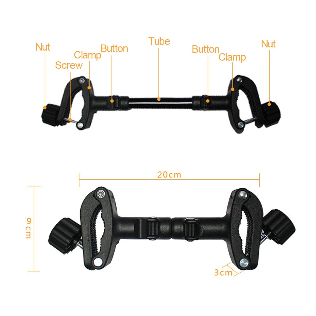 3Pcs Univesal Baby Stroller Connectors Twins Double Seat Pushchair Stroller Pad