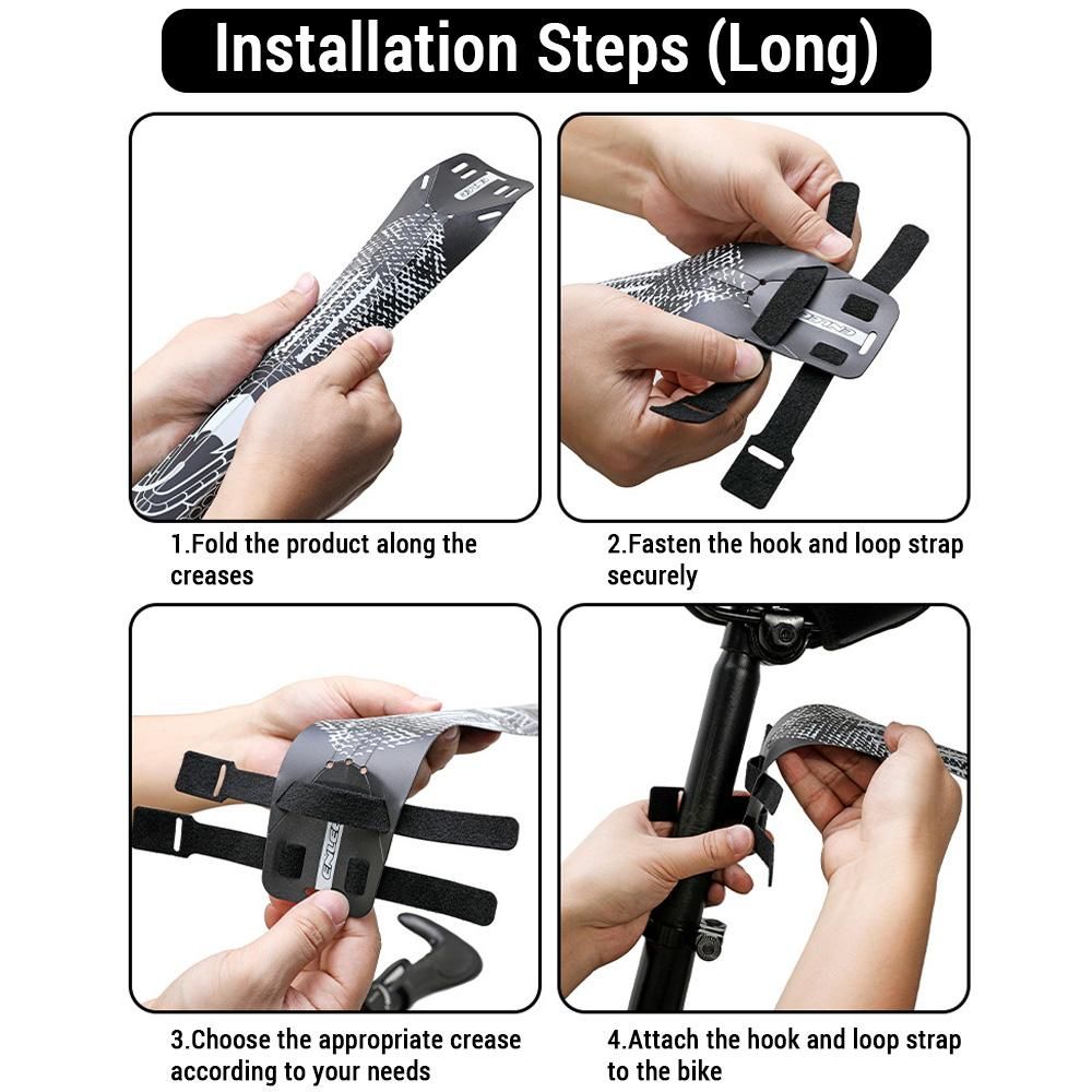 Foldable Bike Mud Guard Set Mountain Bike Front Rear Quick Release Cycling Wings