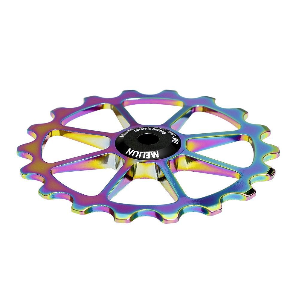 18T Bicycle Rear Derailleur Pulley Ceramic Bearing Jockey Wheel AL-7075 CNC Bike Guide Roller 4mm/5mm/6mm for Road Bike Mountain Bike BMX