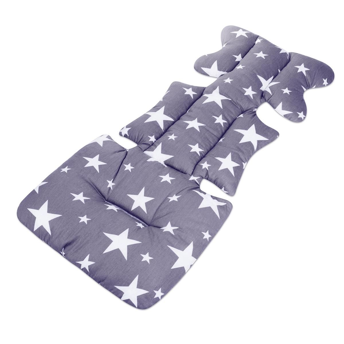 Safety Baby Kid Stroller Pram Pushchair Two Sided Car Seat Cushion Pad Liner Grey