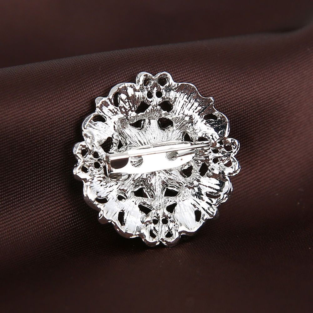 Flower Hollow Ladies Rhinestone Broach Brooch Pin Bouquet-