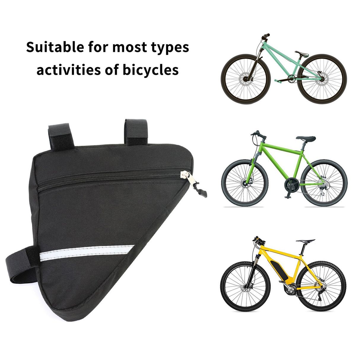 Frame Bike Bag Front Tube Triangled Pouch Bag Saddle Pouch