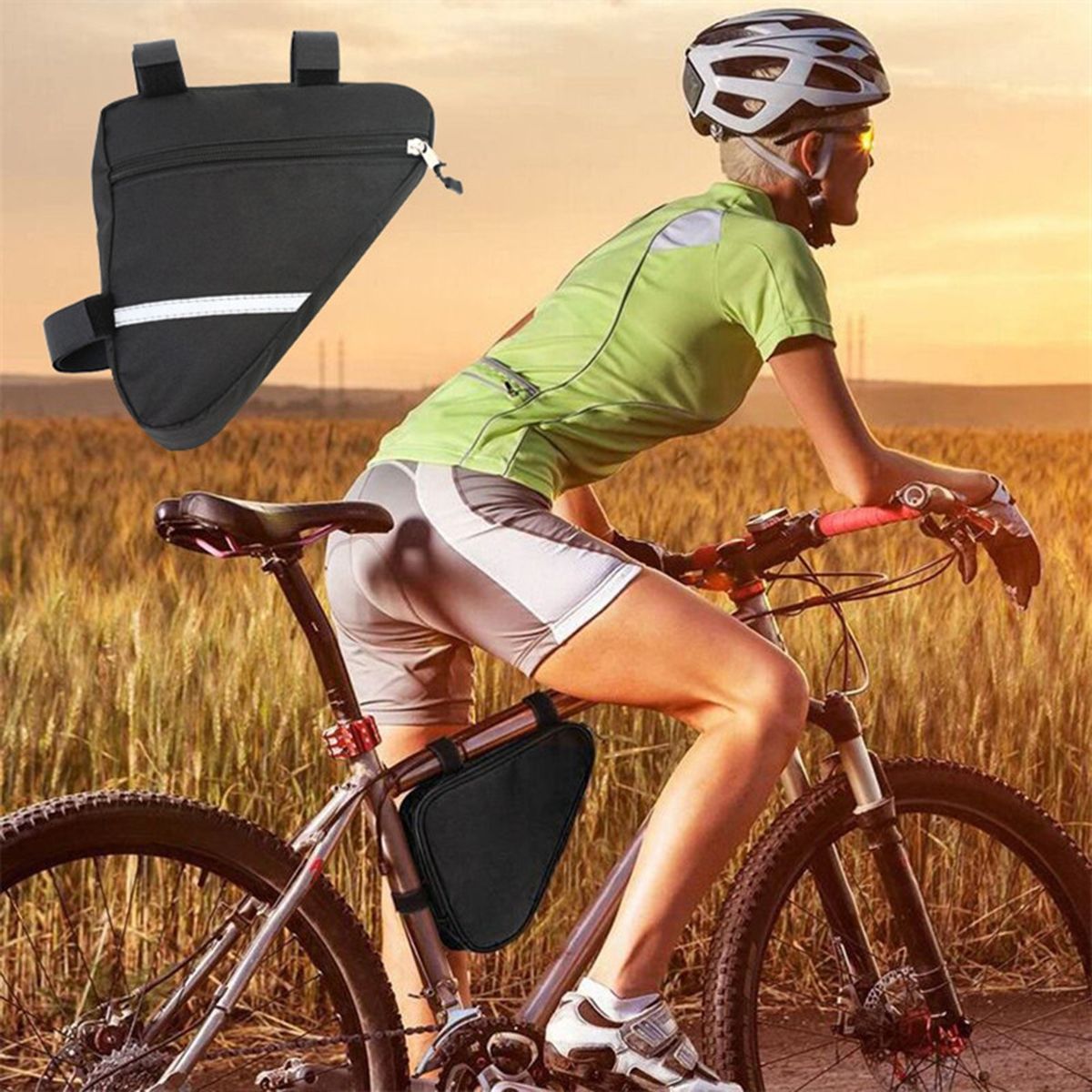 Frame Bike Bag Front Tube Triangled Pouch Bag Saddle Pouch