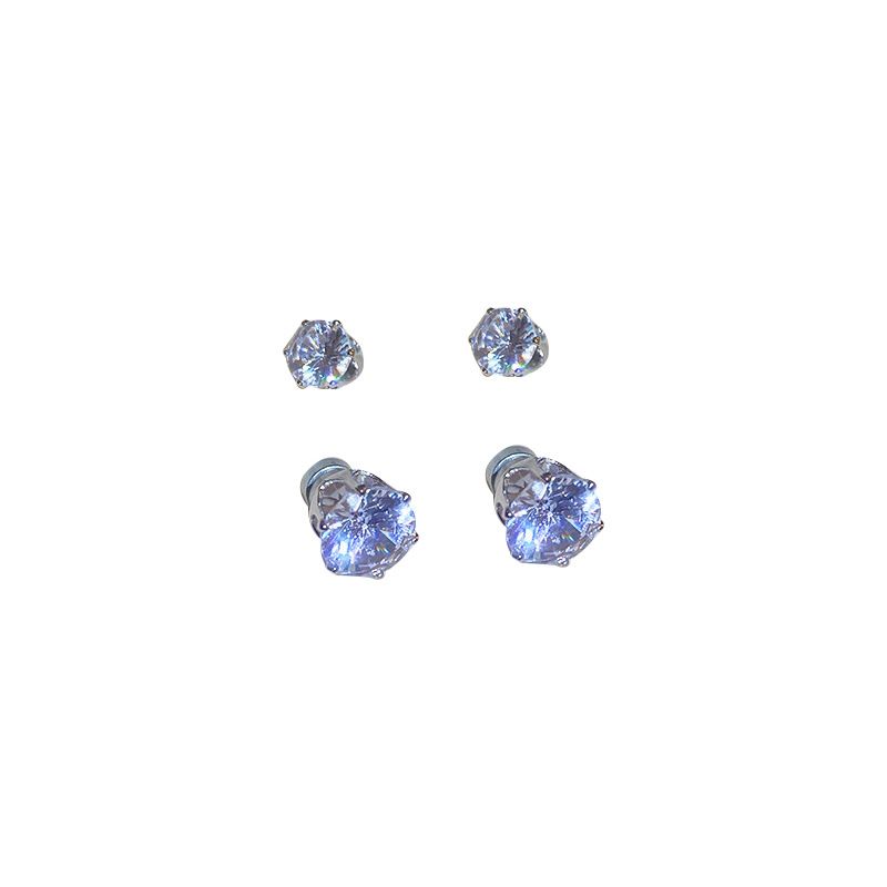 4 Diamond Magnetic Stud Earrings