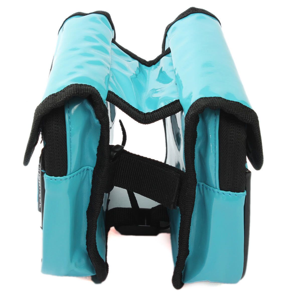 Cellphone Waterproof Riding Front Frame Leather Bags Blue Turquoise Blue