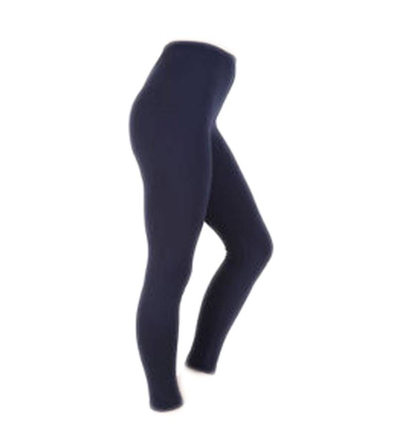 Blue Plain Ladies Leggings